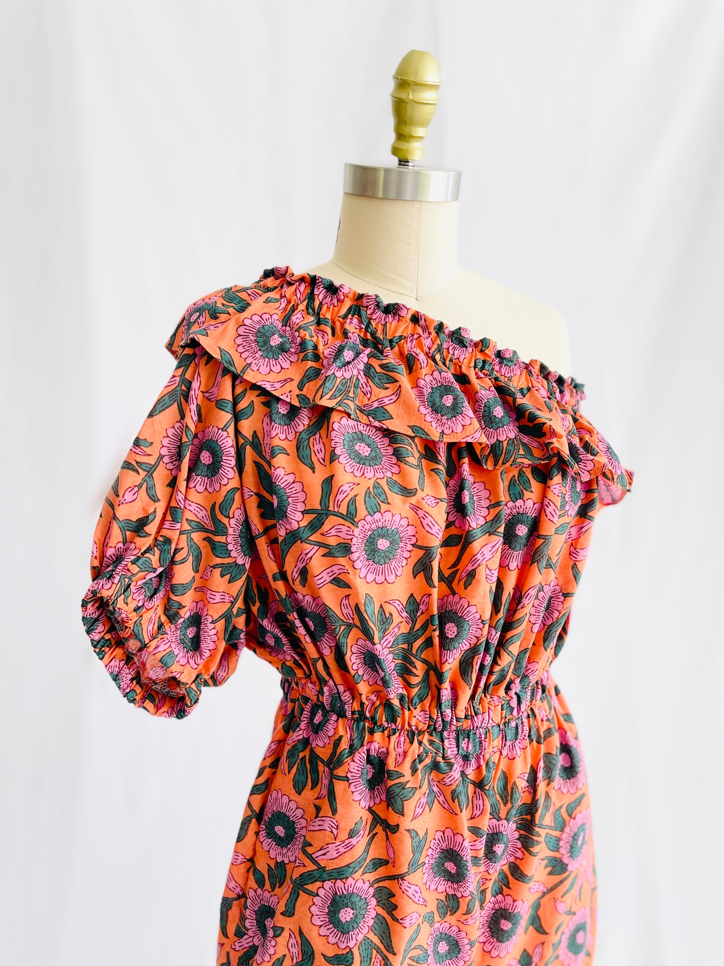 One Shoulder Ruffle Bubble Playsuit