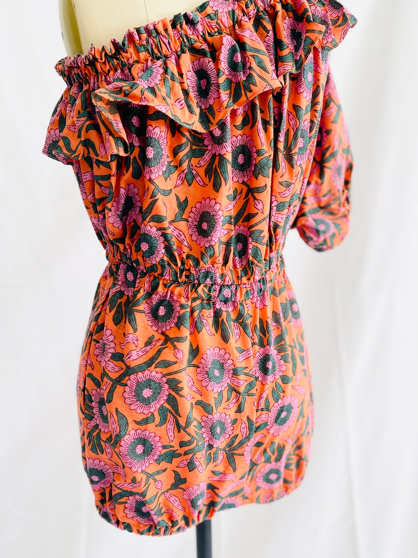 One Shoulder Ruffle Bubble Playsuit