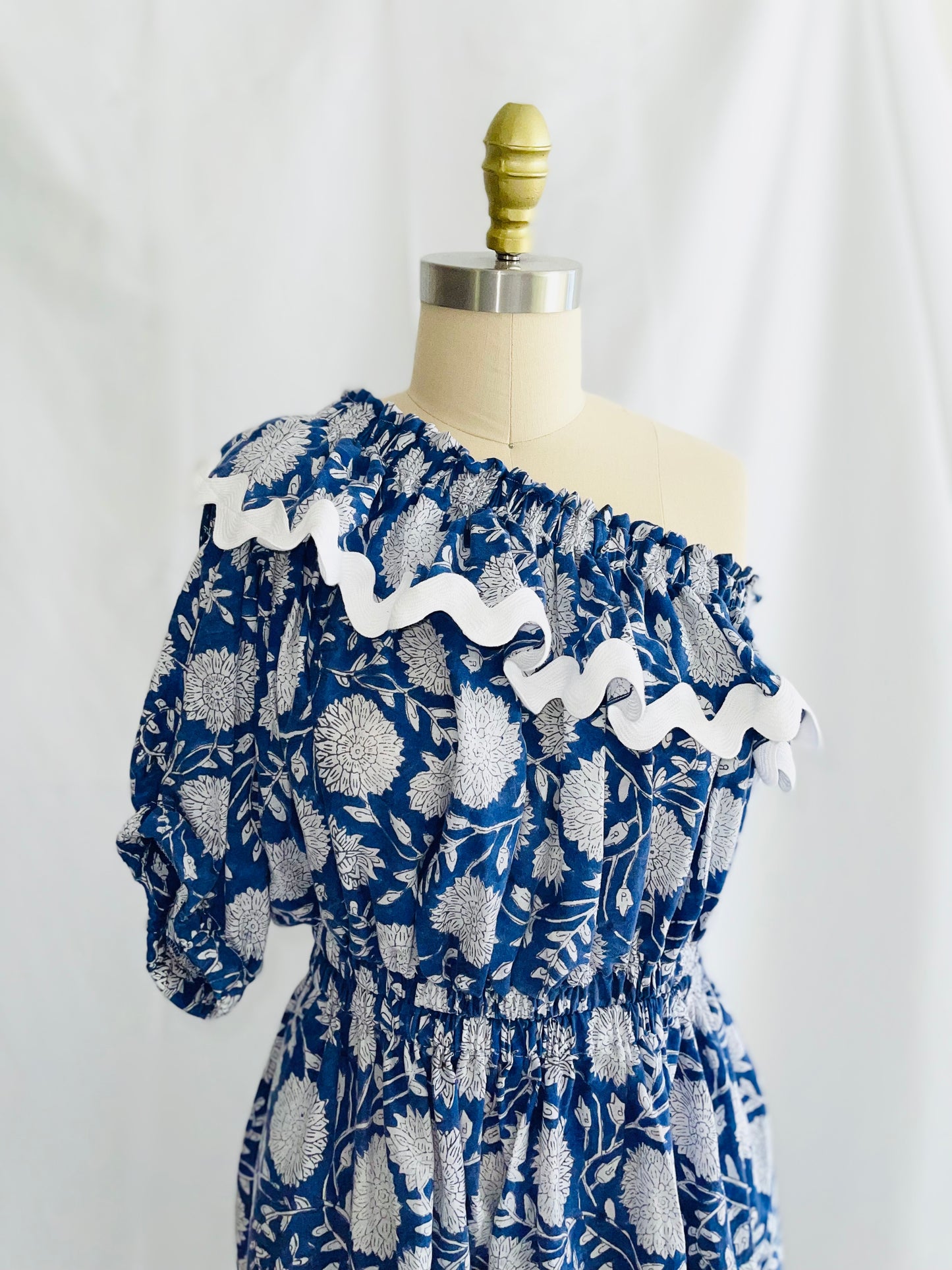 One Shoulder Ric Rac Dress