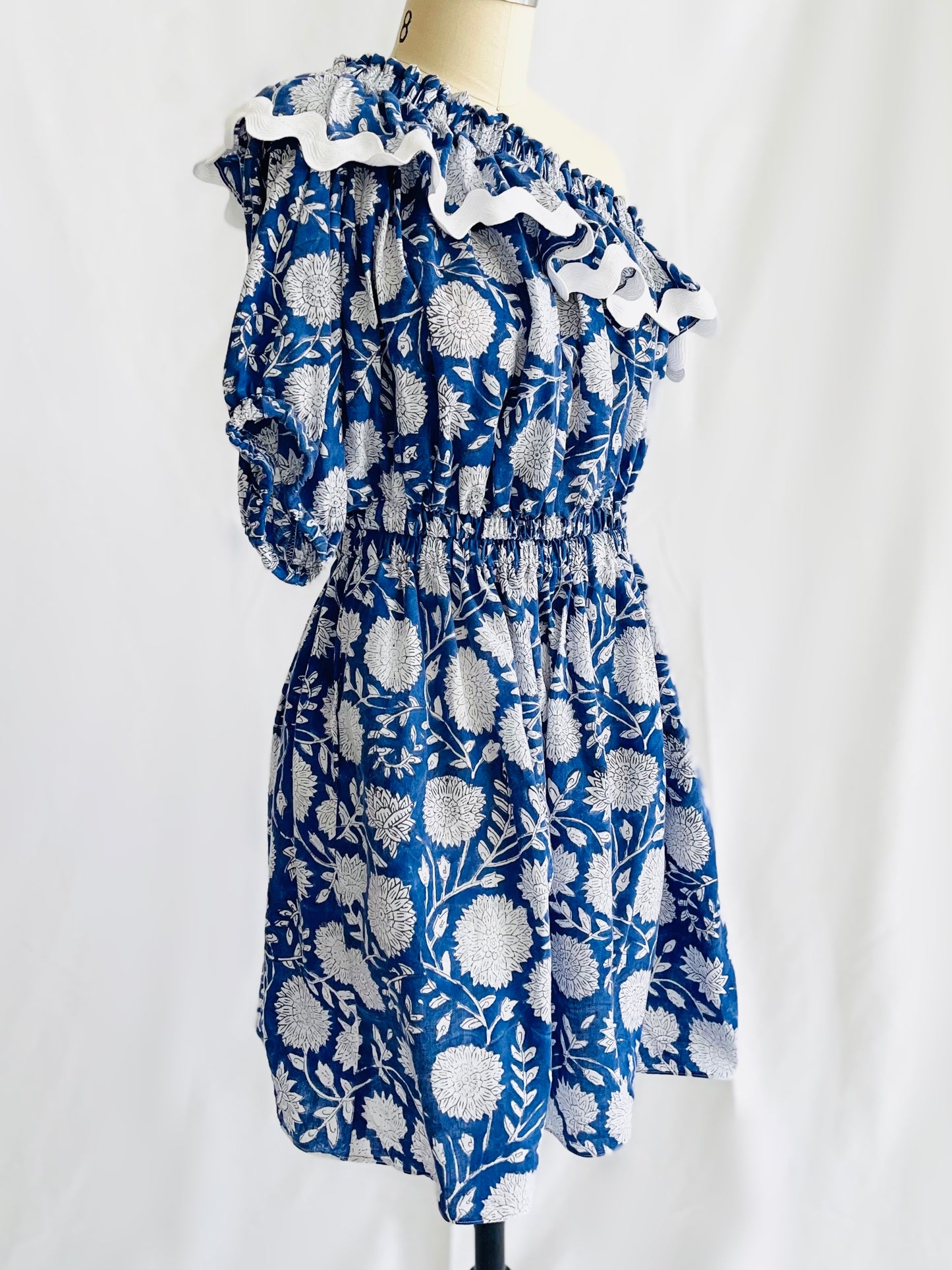 One Shoulder Ric Rac Dress
