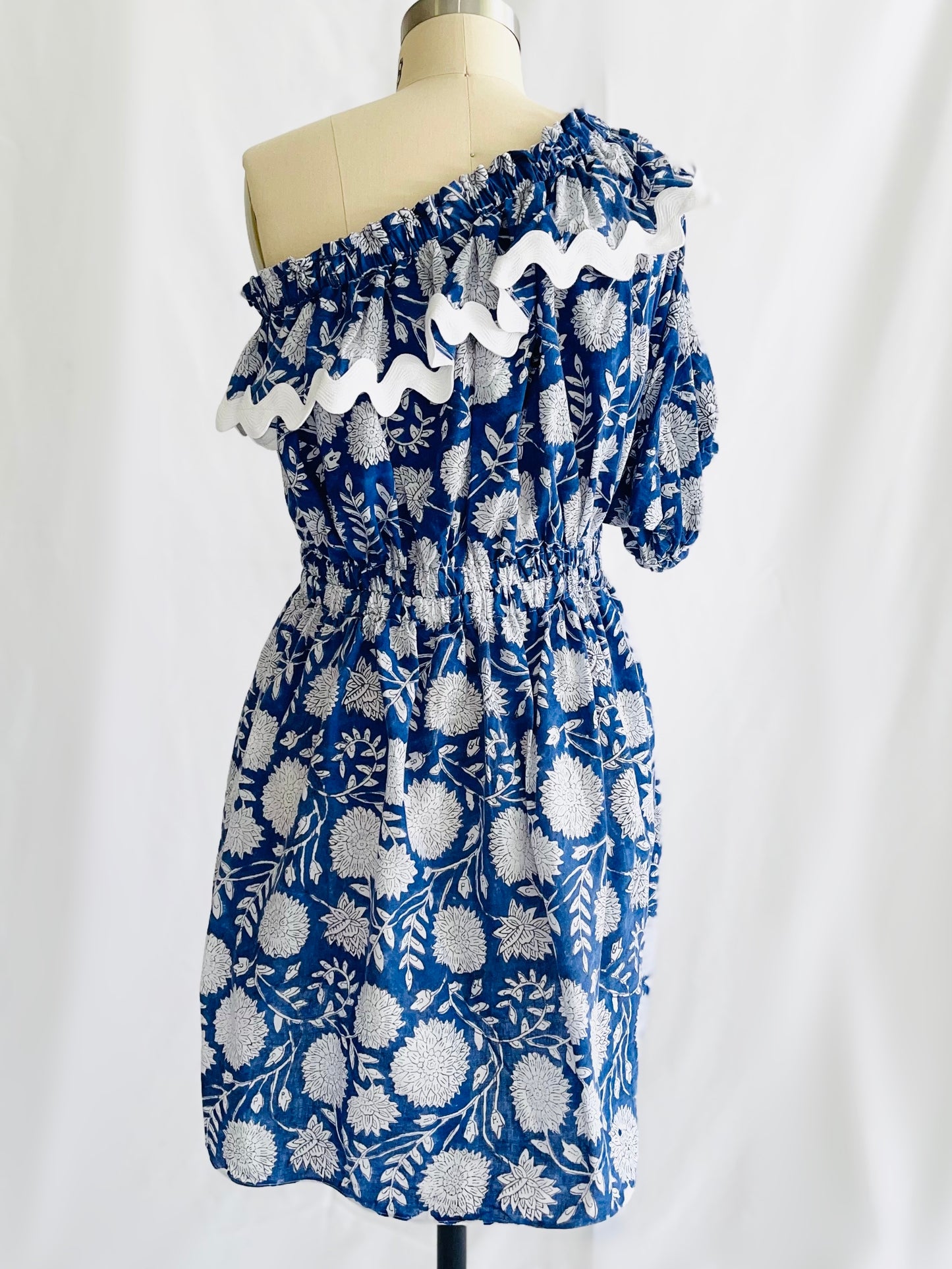 One Shoulder Ric Rac Dress