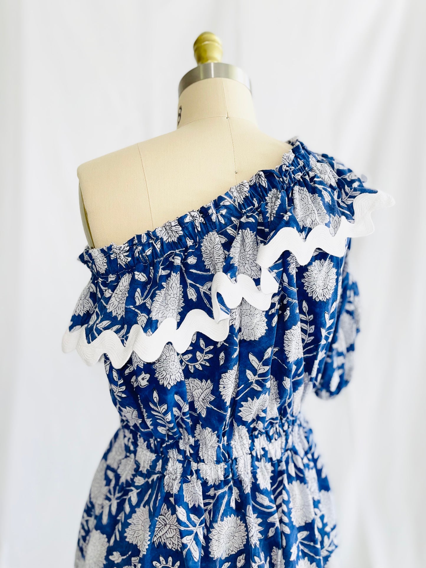 One Shoulder Ric Rac Dress