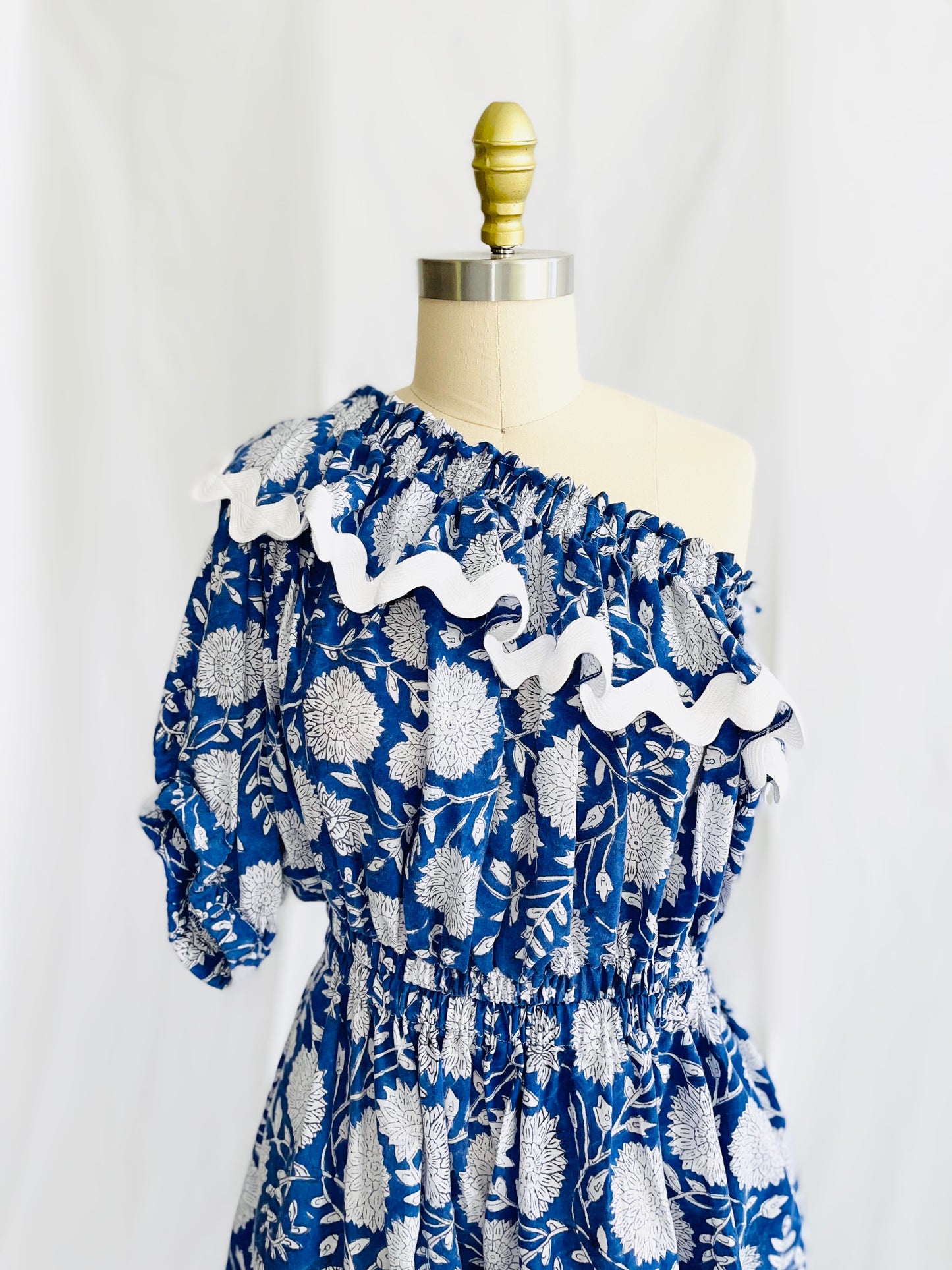 One Shoulder Ric Rac Dress