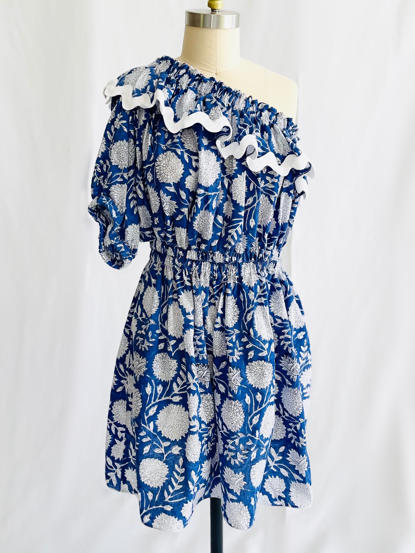 One Shoulder Ric Rac Dress
