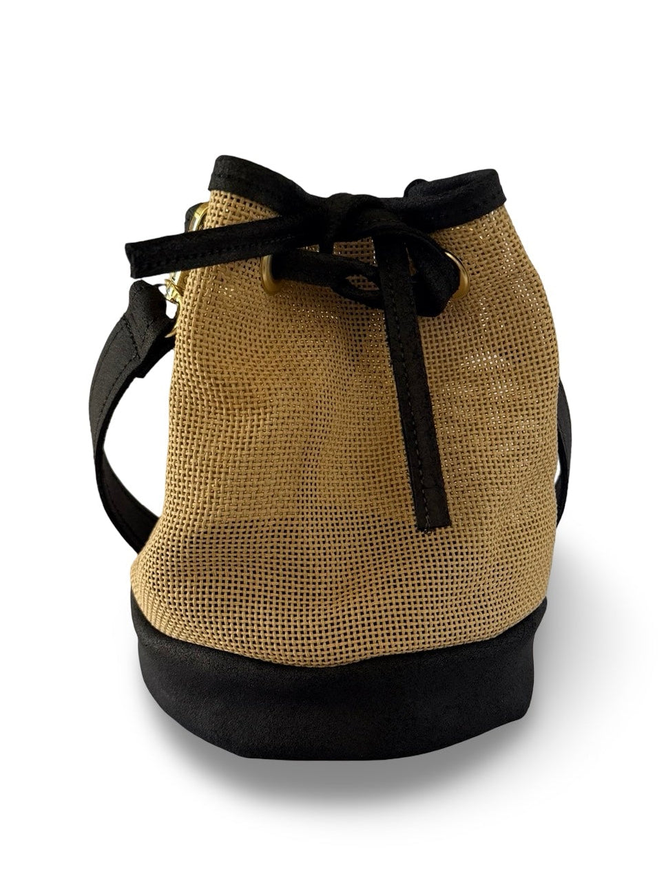 Mini Needlepoint Leather Bucket Bag Self Finishing