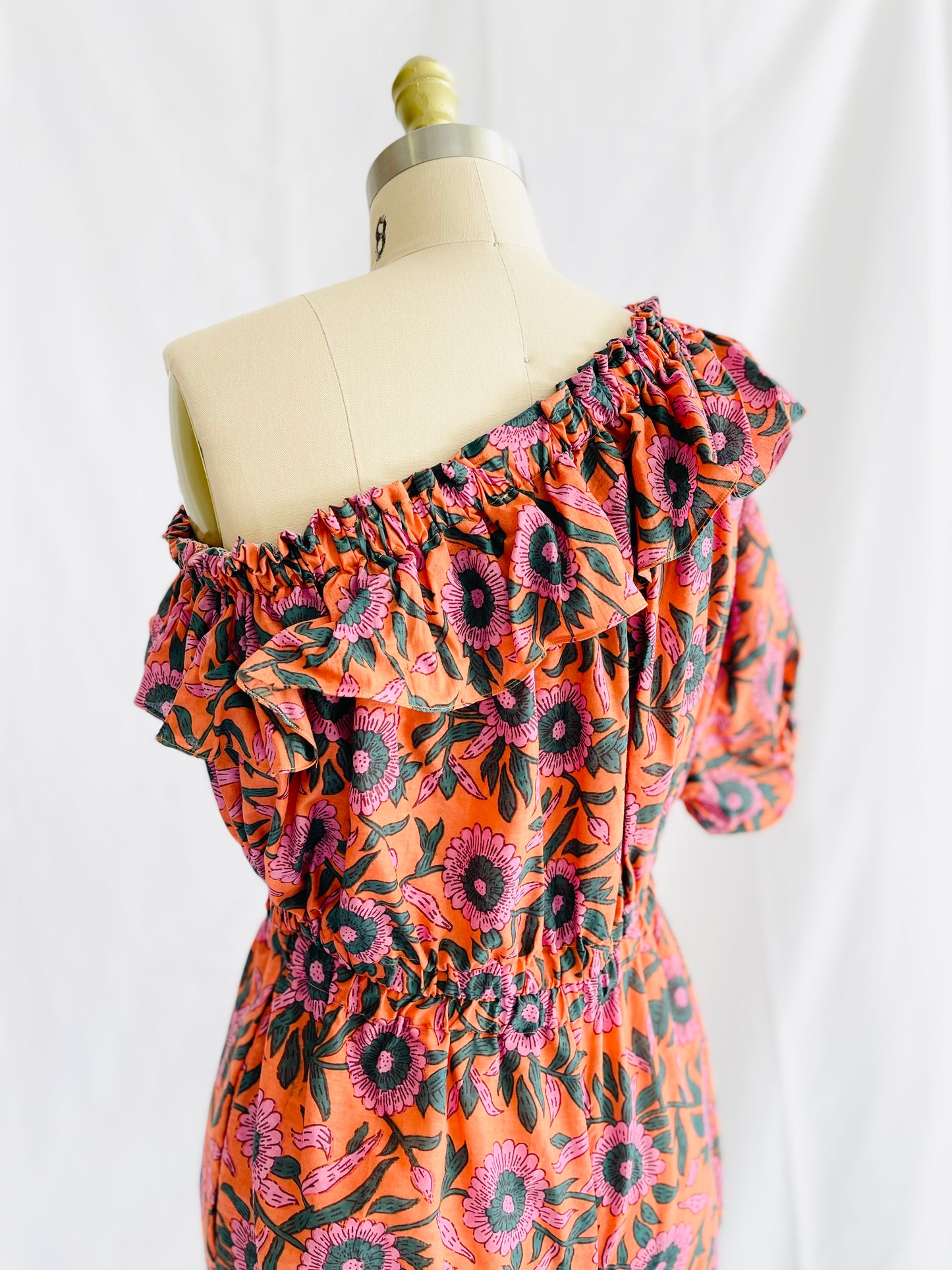 One Shoulder Ruffle Bubble Playsuit