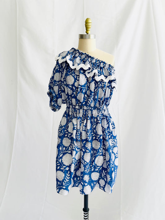 One Shoulder Ric Rac Dress