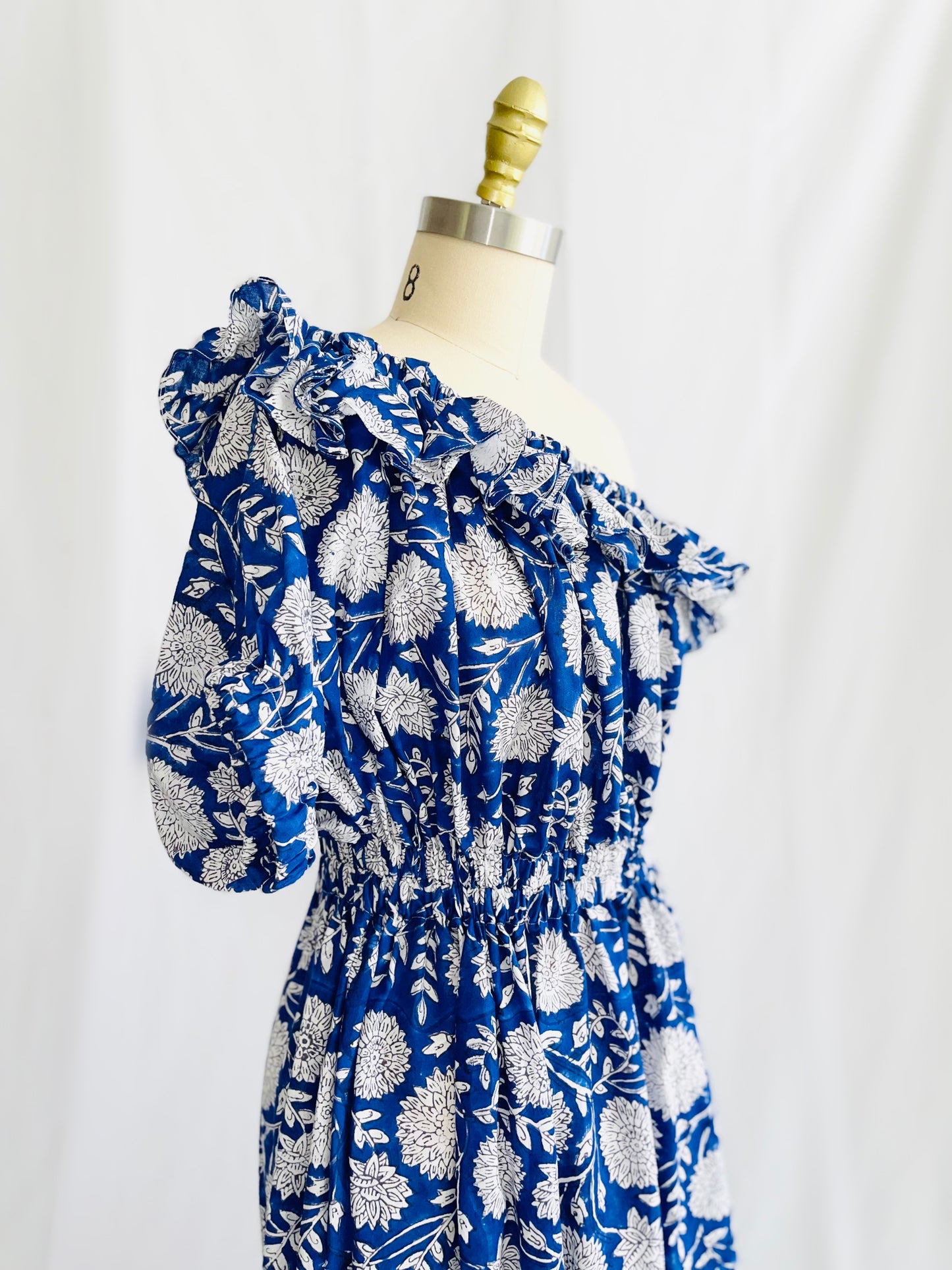 One Shoulder Ruffle Maxi Dress