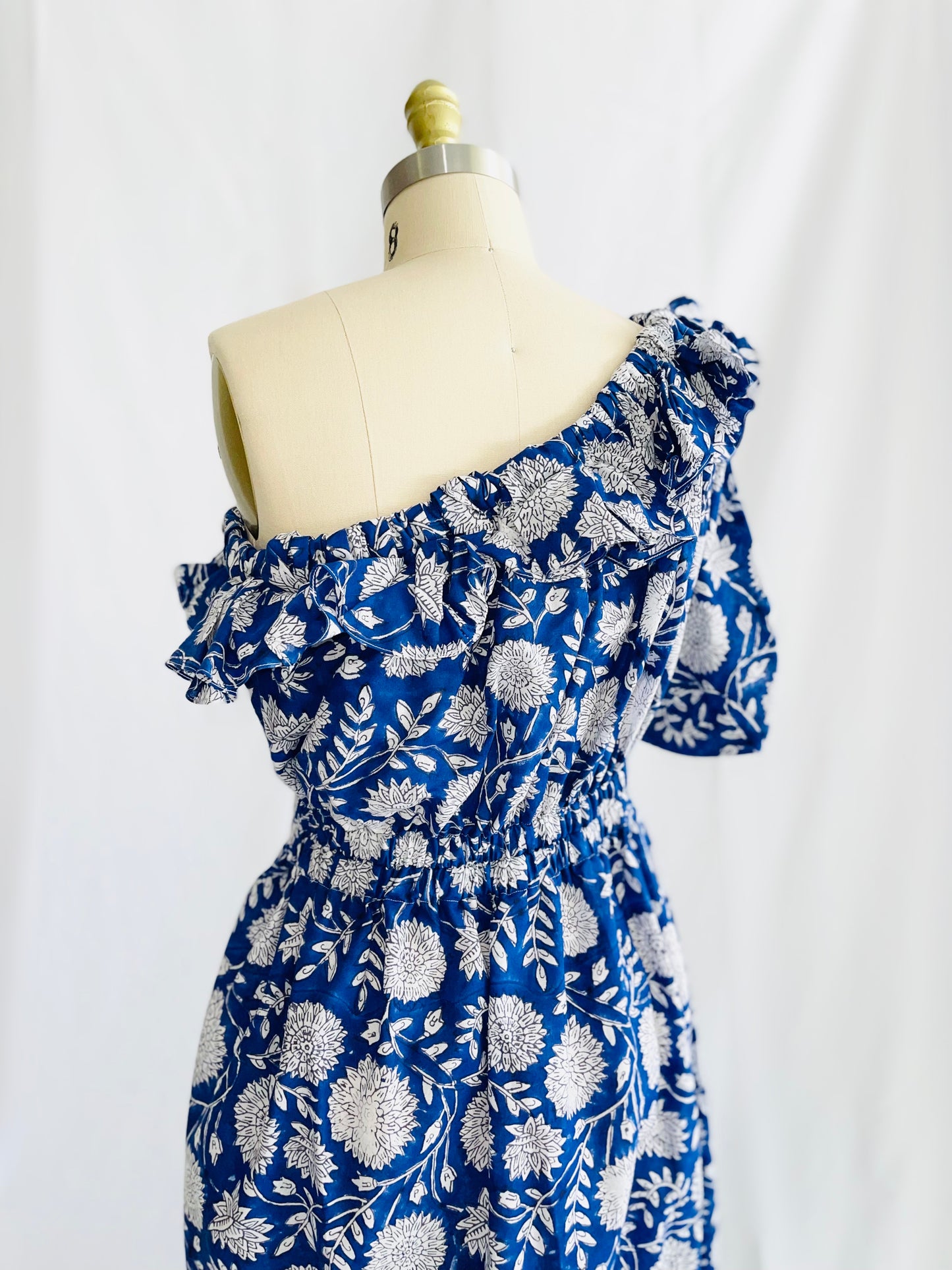 One Shoulder Ruffle Maxi Dress