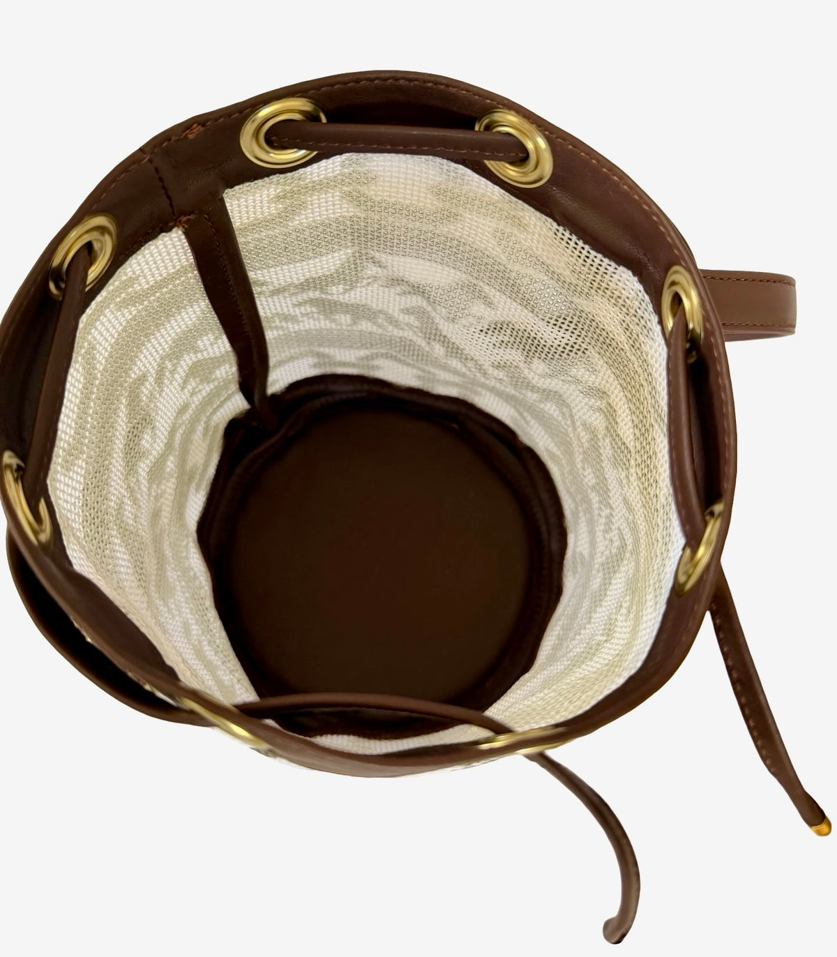 High Horse Mini Needlepoint Leather Self Finishing Bucket Bag