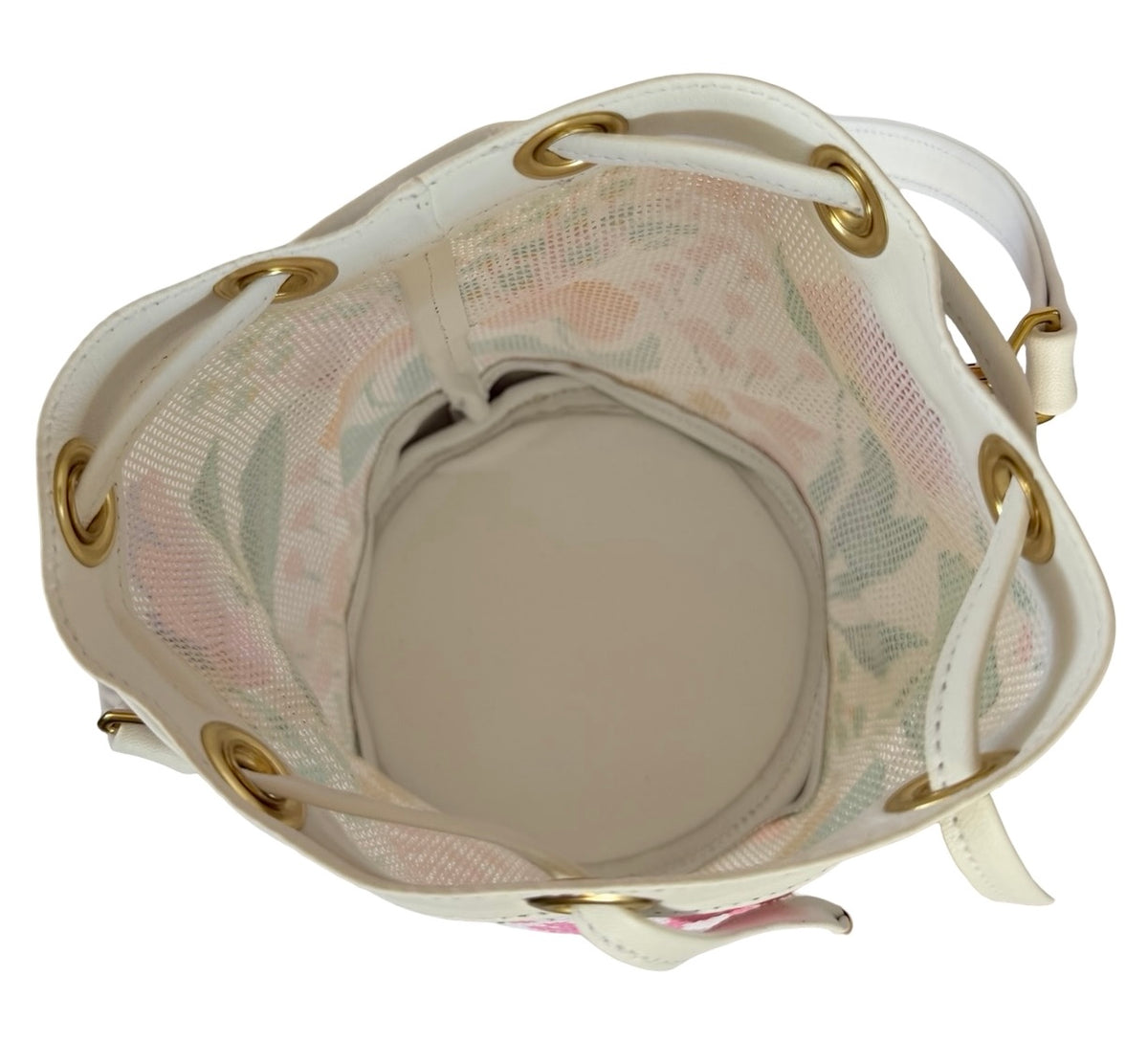 Mom's Flowers Light Mini Needlepoint Self Finishing Bucket Bag