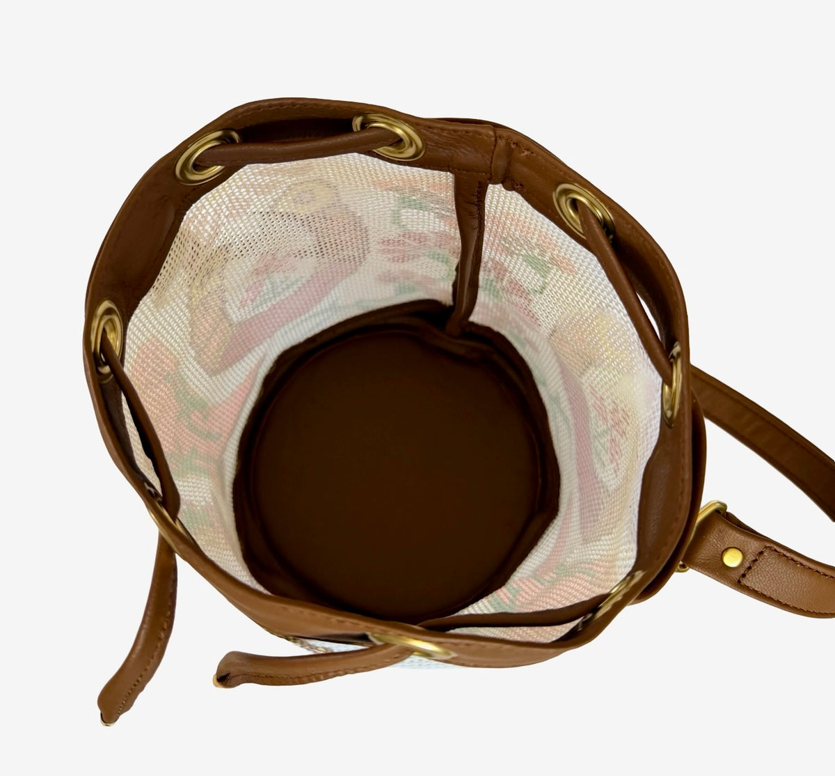 Lucky Boots Mini Needlepoint Leather Self Finishing Bucket Bag
